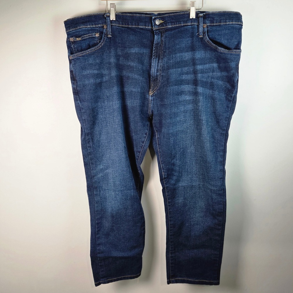Polo Ralph Lauren Hampton Relaxed Straight Jeans Mens 46x30 Blue Denim Excellent